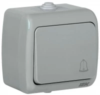 Выключатель кнопочный 1-кл. ОП AQUATIC ВС-20-1-3-А 10А IP54 GENERICA EVA14-K03-10-54 ТехноИмпульс
