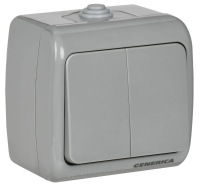 Выключатель 2-кл 1п ОП AQUATIC ВС-20-2-0-А 10А IP54 GENERICA EVA20-K03-10-54 ТехноИмпульс