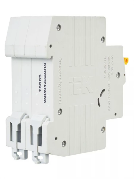 Выключатель автоматический модульный 2п C 10А 6кА ВА47-60M KARAT IEK MVA31-2-010-C ТехноИмпульс