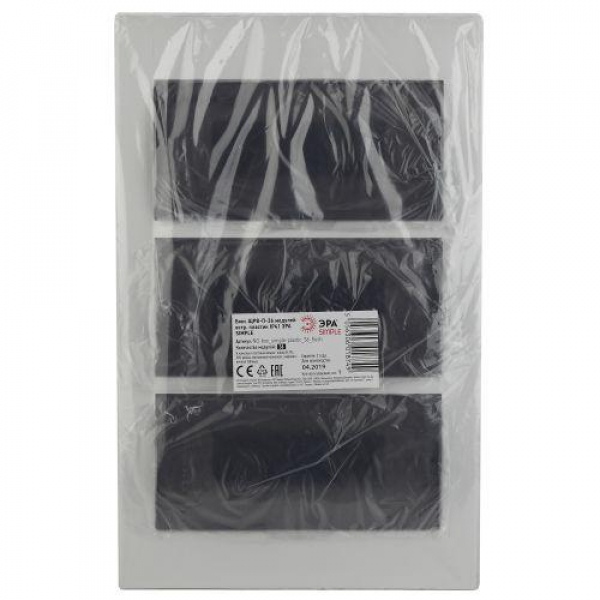 Бокс ЩРВ-П-36 мод. встраив. пластик IP41 SIMPLE NO-box_simple-plastic_36_flush ЭРА Б0041517 ТехноИмпульс