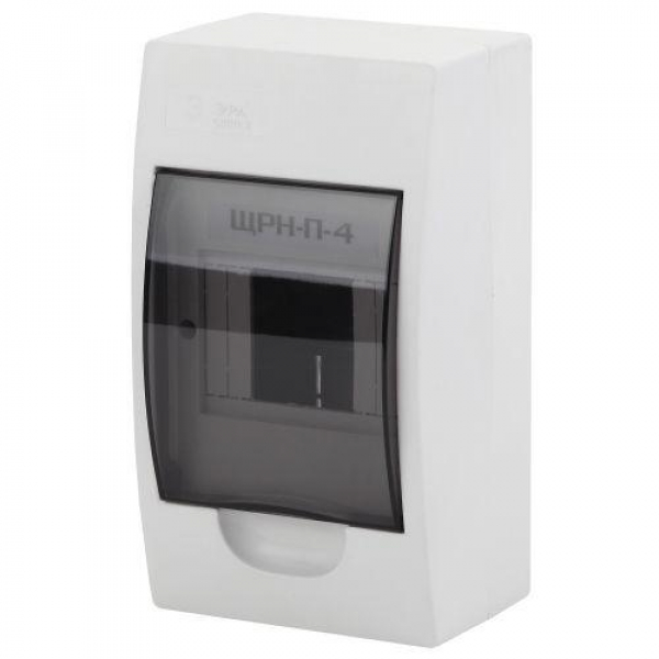 Бокс ЩРН-П-4 мод. навесной пластик IP41 SIMPLE NO-box_simple-plastic_4_surface ЭРА Б0041521 ТехноИмпульс