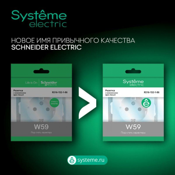 Розетка 1-м СП W59 16А IP20 с заземл. защ. шторки механизм бел. SE RS16-152-1-86 ТехноИмпульс