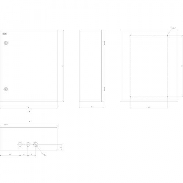 Корпус металлический ЩМП-06 SIMPLE 500х400х175 IP31 NO_SIMPLE_SHMP-06_IP31 ЭРА Б0041657 ТехноИмпульс