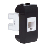 Розетка компьютерная 1-м СП 1мод. Brava RJ45 кат.5E черн. DKC 77654N ТехноИмпульс