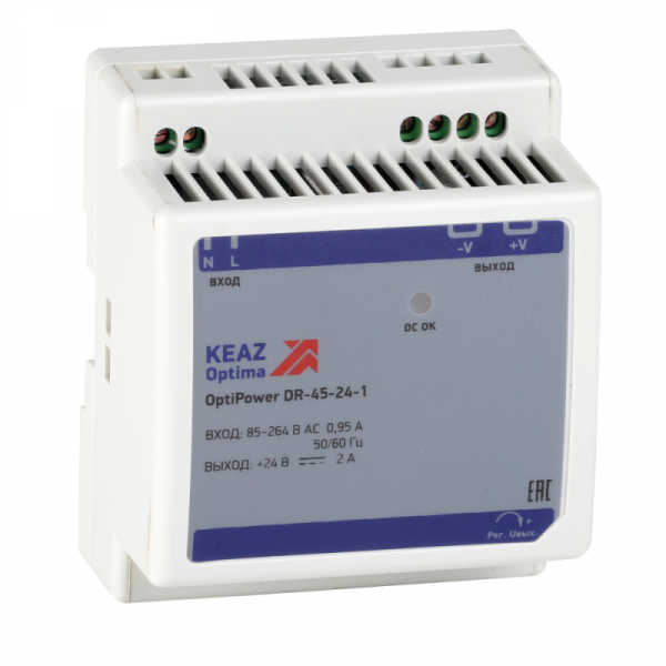 Блок питания OptiPower DR-45-24-1 КЭАЗ 284545 ТехноИмпульс