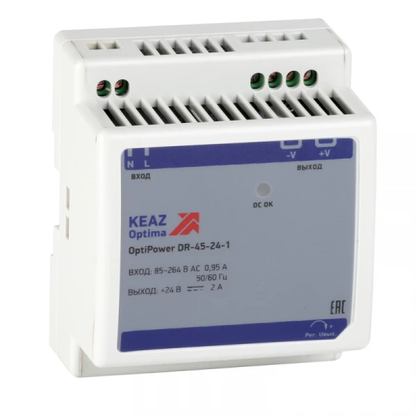 Блок питания OptiPower DR-45-24-1 КЭАЗ 284545 ТехноИмпульс