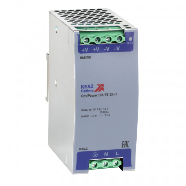 Блок питания OptiPower DR-75-24-1 КЭАЗ 284547 ТехноИмпульс