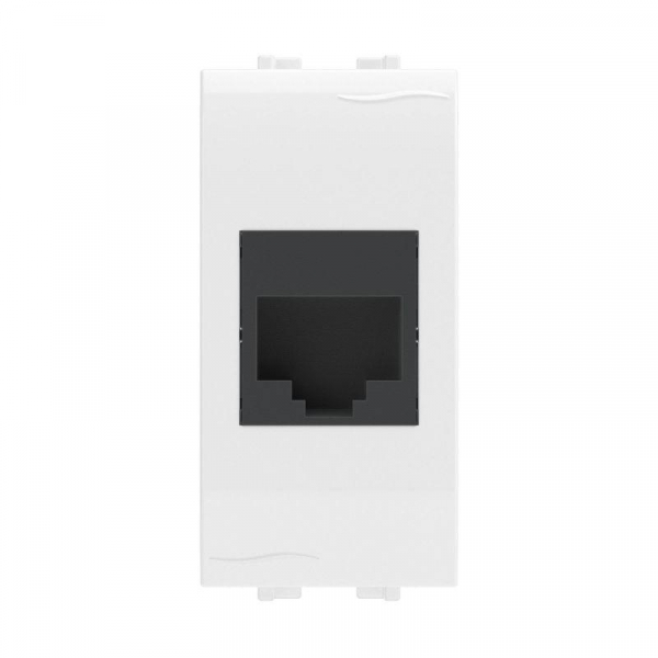 Розетка компьютерная 1-м СП 1мод. Brava RJ45 кат.5E бел. DKC 76654B ТехноИмпульс