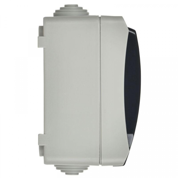 Розетка 2-м ОП Форс РСб22-3-ФСр 16А IP54 с заземл. с крышкой сер. IEK ERS22-K03-16-54-DC ТехноИмпульс