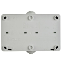 Розетка 2-м ОП Форс РСб22-3-ФСр 16А IP54 с заземл. с крышкой сер. IEK ERS22-K03-16-54-DC ТехноИмпульс