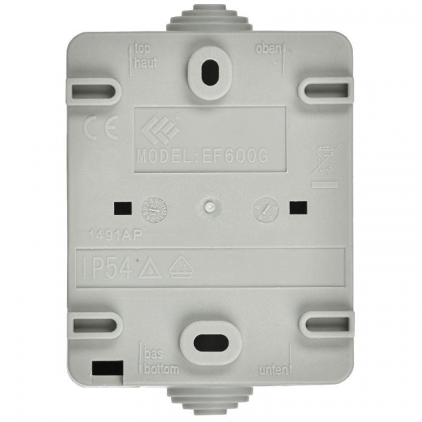 Розетка 1-м ОП Форс РСб20-3-ФСр 16А IP54 с заземл. с крышкой сер. IEK ERS12-K03-16-54-DC ТехноИмпульс