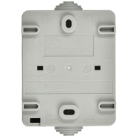 Розетка 1-м ОП Форс РСб20-3-ФСр 16А IP54 с заземл. с крышкой сер. IEK ERS12-K03-16-54-DC ТехноИмпульс