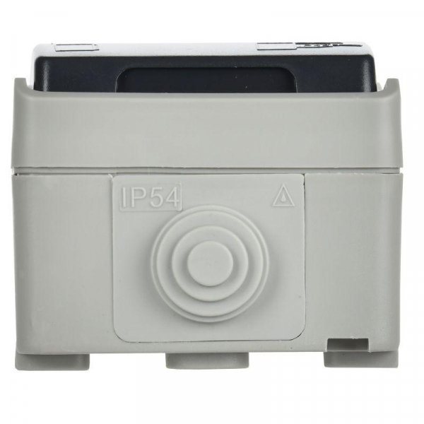 Розетка 1-м ОП Форс РСб20-3-ФСр 16А IP54 с заземл. с крышкой сер. IEK ERS12-K03-16-54-DC ТехноИмпульс