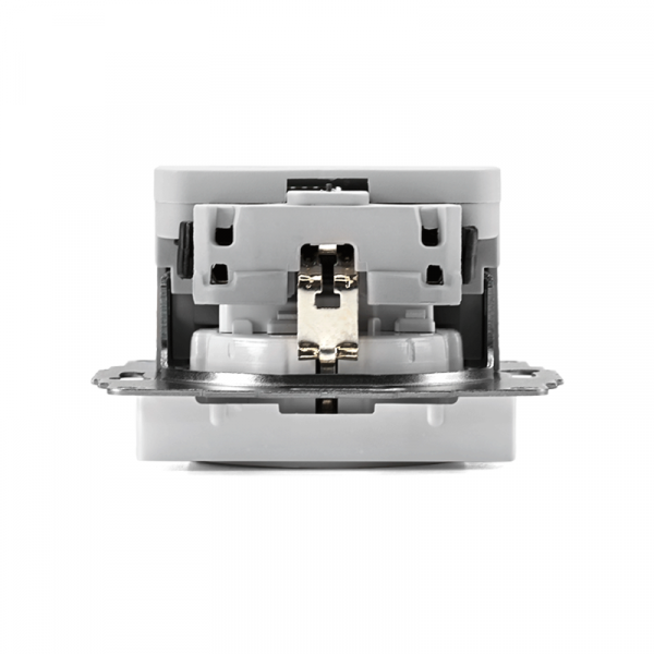Розетка 1-м СП AtlasDesign 16А IP20 с 2-мя заряд. устройствами USB тип A+A 5В/2.4А 2х5В/1.2А механизм бел. SE ATN000130 ТехноИмпульс