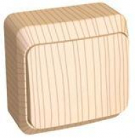 Выключатель 1-кл. ОП Этюд Дача 10А IP20 сосна SE BA10-001D ТехноИмпульс