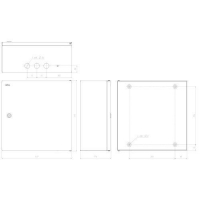 Корпус навесной металл. SIMPLE ЩМПг-05 IP54 400х400х175 Эра Б0047694 ТехноИмпульс