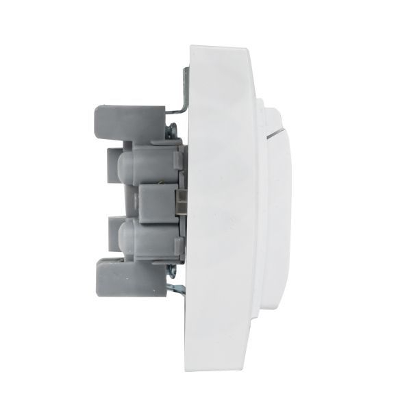 Розетка 2-м СП Минск 16А IP44 с заземл. защ. шторки с крышкой бел. EKF ERR16-129-200-44 ТехноИмпульс