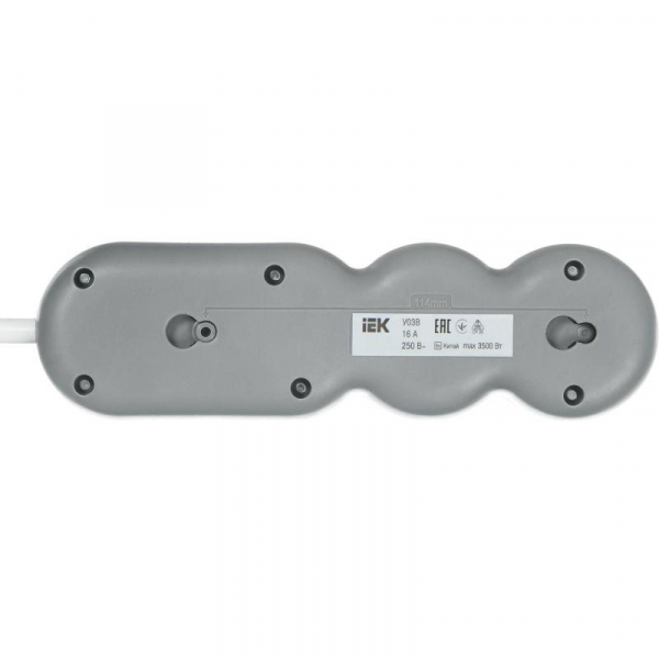 Удлинитель 3х5м с заземл. 16А IP20 Uno У03В 2P+PE 250В 3х1.5 IEK WYP53-16-03-05-ZK ТехноИмпульс