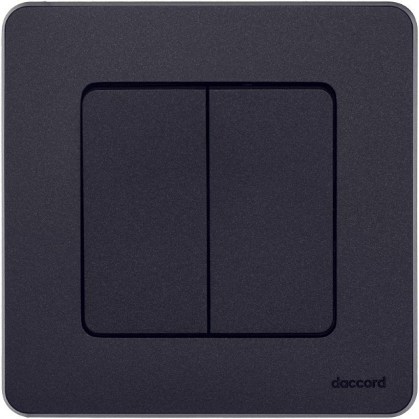 Выключатель 2-кл. Inspiria 10А IP20 250В 10AX механизм антрацит IEK 673623 ТехноИмпульс