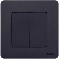 Выключатель 2-кл. Inspiria 10А IP20 250В 10AX механизм антрацит IEK 673623 ТехноИмпульс