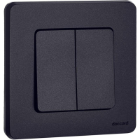 Выключатель 2-кл. Inspiria 10А IP20 250В 10AX механизм антрацит IEK 673623 ТехноИмпульс