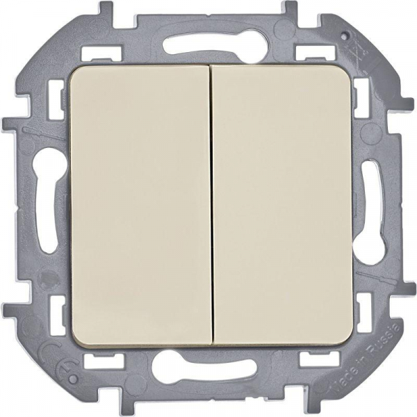 Выключатель 2-кл. Inspiria 10А IP20 250В 10AX механизм сл. кость IEK 673621 ТехноИмпульс