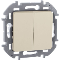 Выключатель 2-кл. Inspiria 10А IP20 250В 10AX механизм сл. кость IEK 673621 ТехноИмпульс