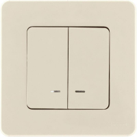 Выключатель 2-кл. Inspiria 10А IP20 250В 10AX с подсветкой/индикацией механизм сл. кость IEK 673631 ТехноИмпульс