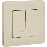 Выключатель 2-кл. Inspiria 10А IP20 250В 10AX с подсветкой/индикацией механизм сл. кость IEK 673631 ТехноИмпульс