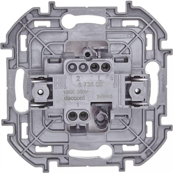 Выключатель 1-кл. Inspiria 10А IP20 250В 10AX механизм бел. IEK 673600 ТехноИмпульс