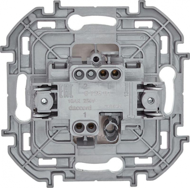 Выключатель 1-кл. Inspiria 10А IP20 250В 10AX механизм сл. кость IEK 673601 ТехноИмпульс