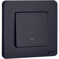 Выключатель 1-кл. Inspiria 10А IP20 250В 10AX с подсветкой/индикацией механизм антрацит IEK 673613 ТехноИмпульс