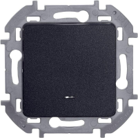 Выключатель 1-кл. Inspiria 10А IP20 250В 10AX с подсветкой/индикацией механизм антрацит IEK 673613 ТехноИмпульс