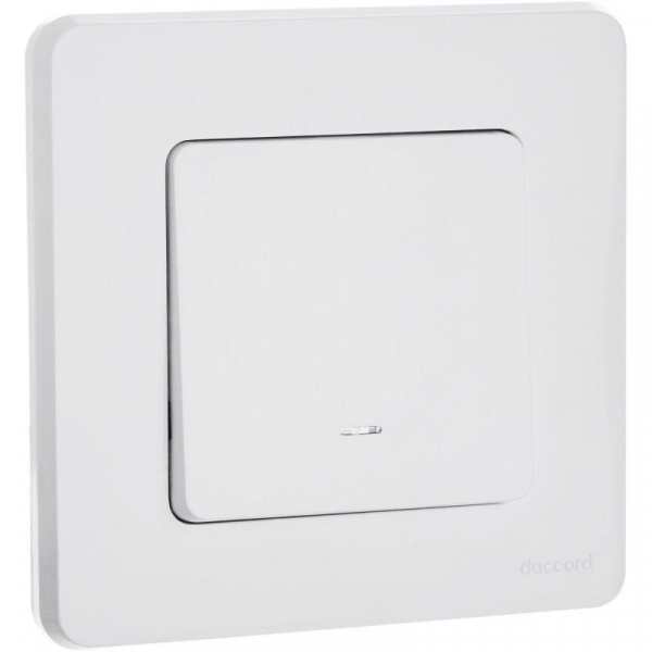 Выключатель 1-кл. Inspiria 10А IP20 250В 10AX с подсветкой/индикацией механизм бел. IEK 673610 ТехноИмпульс