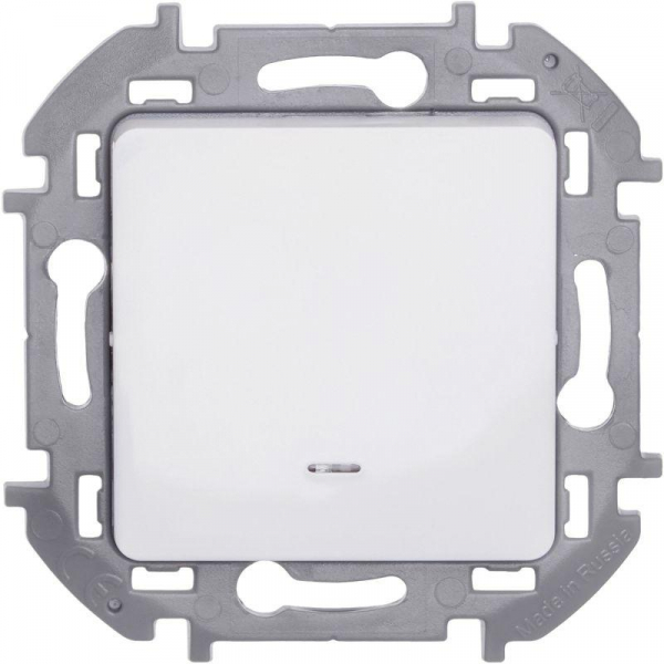 Выключатель 1-кл. Inspiria 10А IP20 250В 10AX с подсветкой/индикацией механизм бел. IEK 673610 ТехноИмпульс