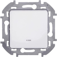 Выключатель 1-кл. Inspiria 10А IP20 250В 10AX с подсветкой/индикацией механизм бел. IEK 673610 ТехноИмпульс