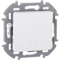 Выключатель 1-кл. Inspiria 10А IP20 250В 10AX с подсветкой/индикацией механизм бел. IEK 673610 ТехноИмпульс