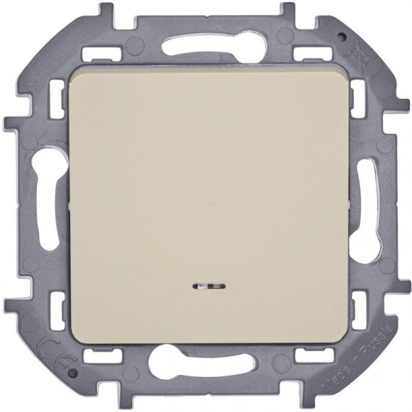 Выключатель 1-кл. Inspiria 10А IP20 250В 10AX с подсветкой/индикацией механизм сл. кость IEK 673611 ТехноИмпульс