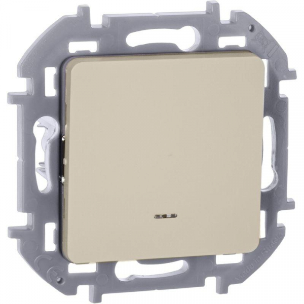 Выключатель 1-кл. Inspiria 10А IP20 250В 10AX с подсветкой/индикацией механизм сл. кость IEK 673611 ТехноИмпульс