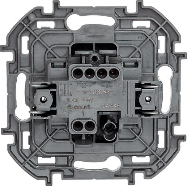 Переключатель 1-кл. Inspiria 10А IP20 250В 10AX механизм антрацит IEK 673653 ТехноИмпульс
