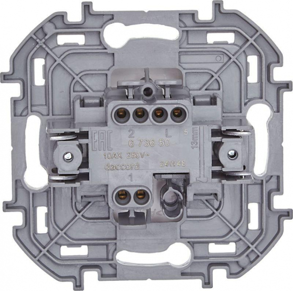 Переключатель 1-кл. Inspiria 10А IP20 250В 10AX механизм бел. IEK 673650 ТехноИмпульс