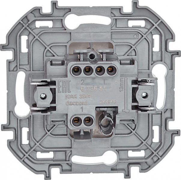 Переключатель 1-кл. Inspiria 10А IP20 250В 10AX механизм сл. кость IEK 673651 ТехноИмпульс