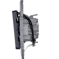 Переключатель 1-кл. Inspiria 10А IP20 250В 10AX с подсветкой/индикацией механизм антрацит IEK 673663 ТехноИмпульс