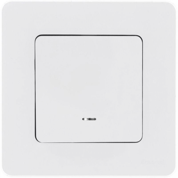 Переключатель 1-кл. Inspiria 10А IP20 250В 10AX с подсветкой/индикацией механизм бел. IEK 673660 ТехноИмпульс