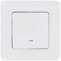 Переключатель 1-кл. Inspiria 10А IP20 250В 10AX с подсветкой/индикацией механизм бел. IEK 673660 ТехноИмпульс