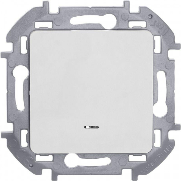 Переключатель 1-кл. Inspiria 10А IP20 250В 10AX с подсветкой/индикацией механизм бел. IEK 673660 ТехноИмпульс