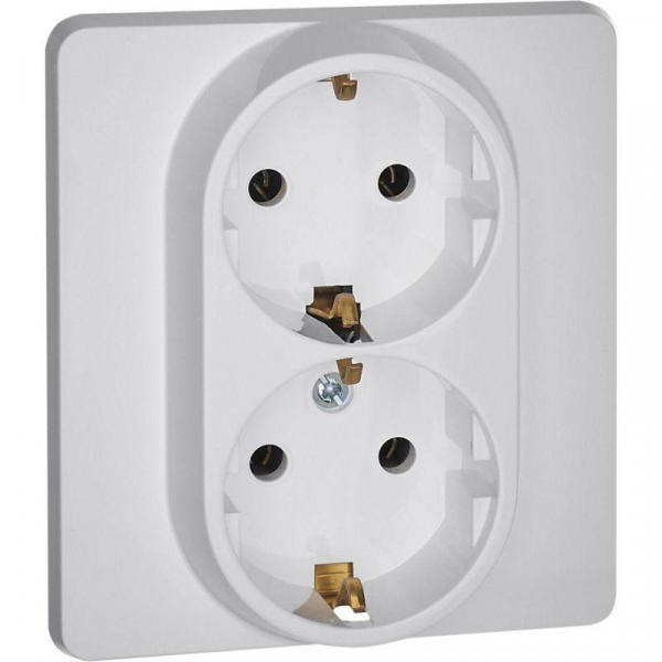 Розетка Inspiria 16А 250В 2х2P+E немецк. стандарт бел. IEK 673750 ТехноИмпульс