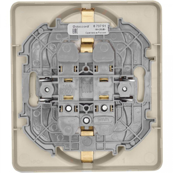 Розетка Inspiria 16А 250В 2х2P+E немецк. стандарт сл. кость IEK 673751 ТехноИмпульс