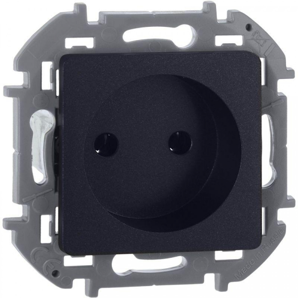 Розетка 1-м СП Inspiria 16А IP20 250В 2P механизм антрацит IEK 673713 ТехноИмпульс