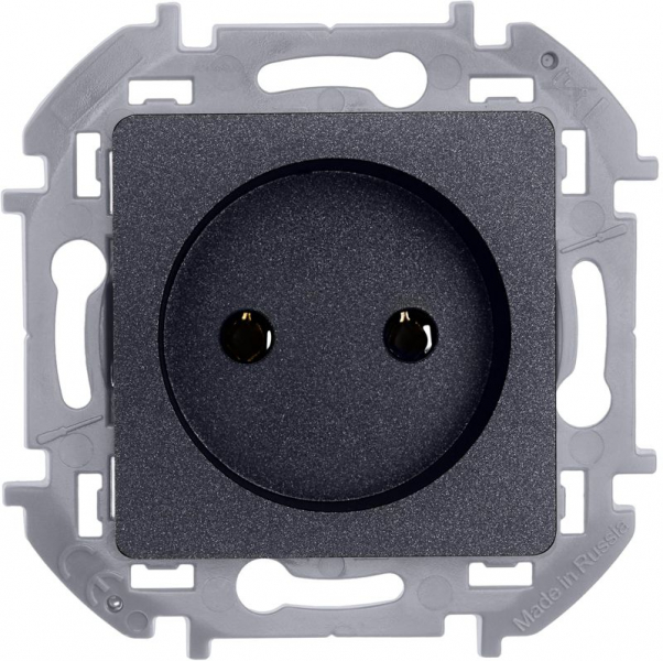 Розетка 1-м СП Inspiria 16А IP20 250В 2P механизм антрацит IEK 673713 ТехноИмпульс
